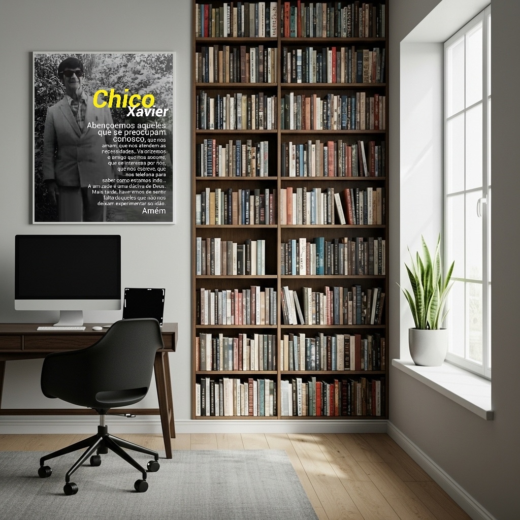 Quadro Decorativo Oração Para Chico Xavier - 70x50cm