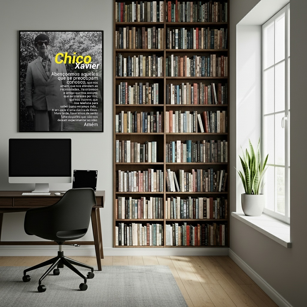 Quadro Decorativo Oração Para Chico Xavier - 70x50cm