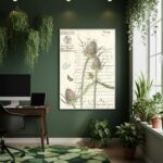 Quadro Decorativo Papel De Botânica - 70x50cm