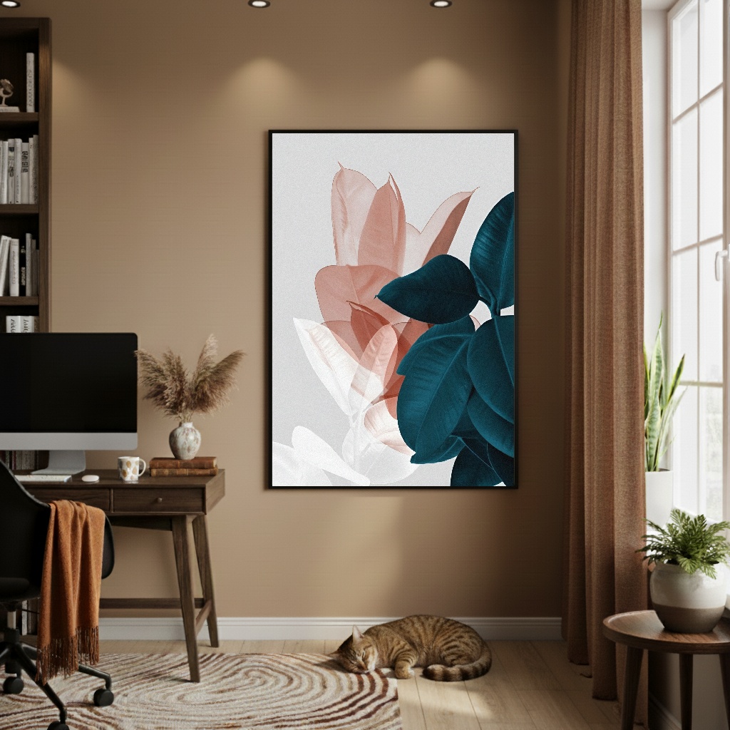Quadro Decorativo Pétalas Etéreas - 70x50cm