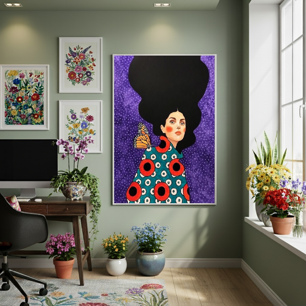 Quadro Decorativo Pouso Do Pensamento - 70x50cm