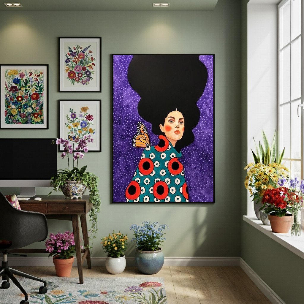 Quadro Decorativo Pouso Do Pensamento - 70x50cm