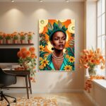 Quadro Decorativo Rainha Tropical - 70x50cm
