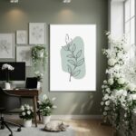 Quadro Decorativo Ramo Verde - 70x50cm