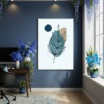 Quadro Decorativo Ramos Com Vaso - 70x50cm