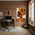 Quadro Decorativo Realeza Africana - 70x50cm