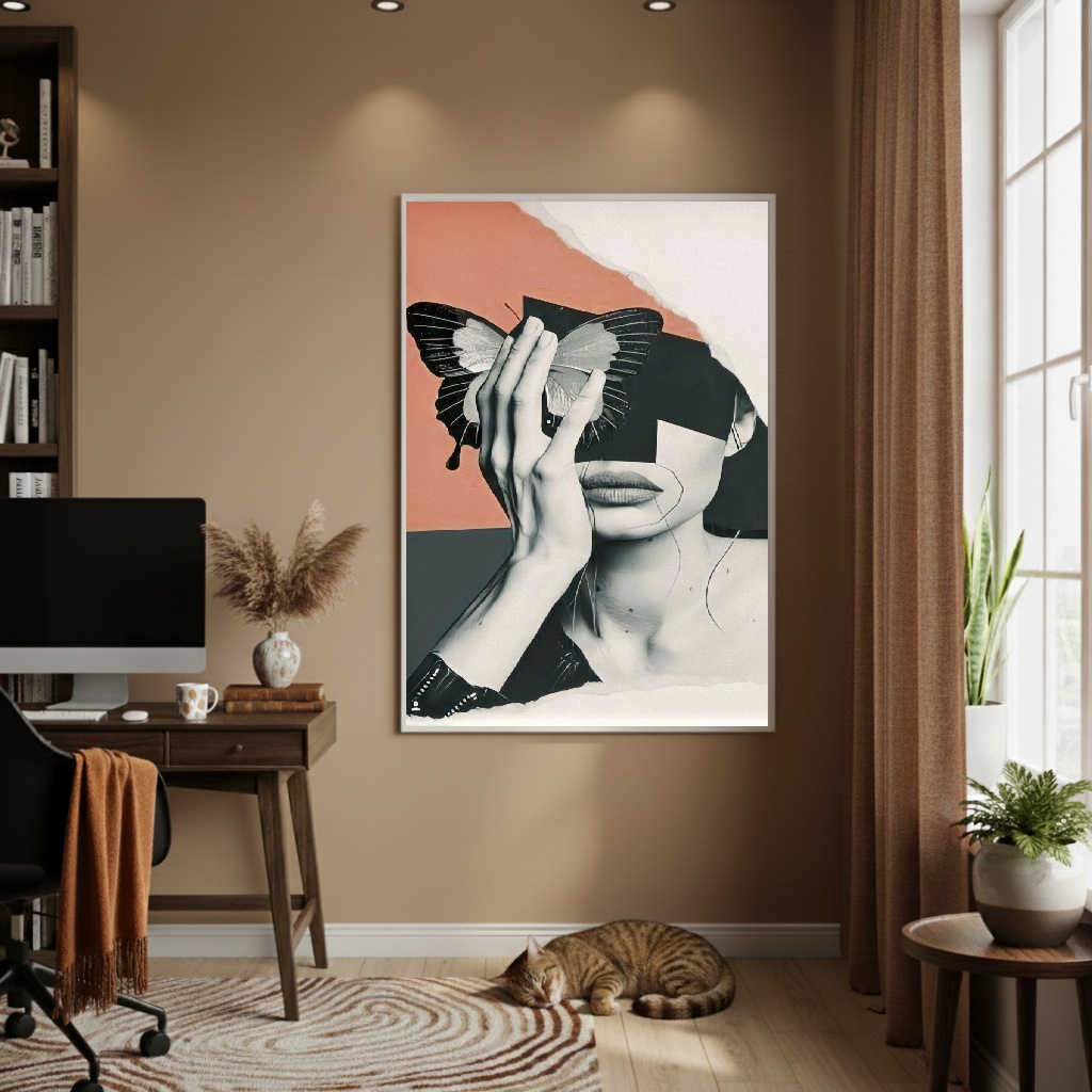 Quadro Decorativo Revelação Da Borboleta - 70x50cm