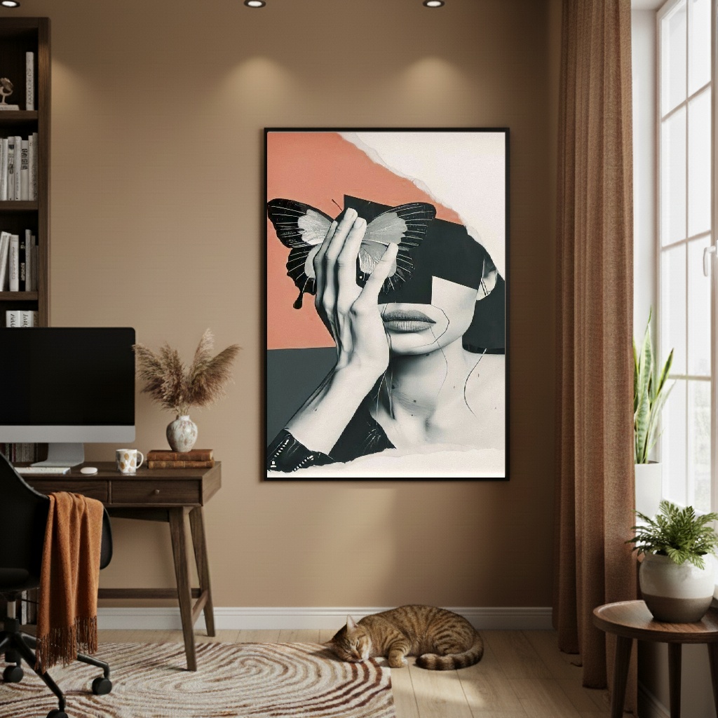 Quadro Decorativo Revelação Da Borboleta - 70x50cm
