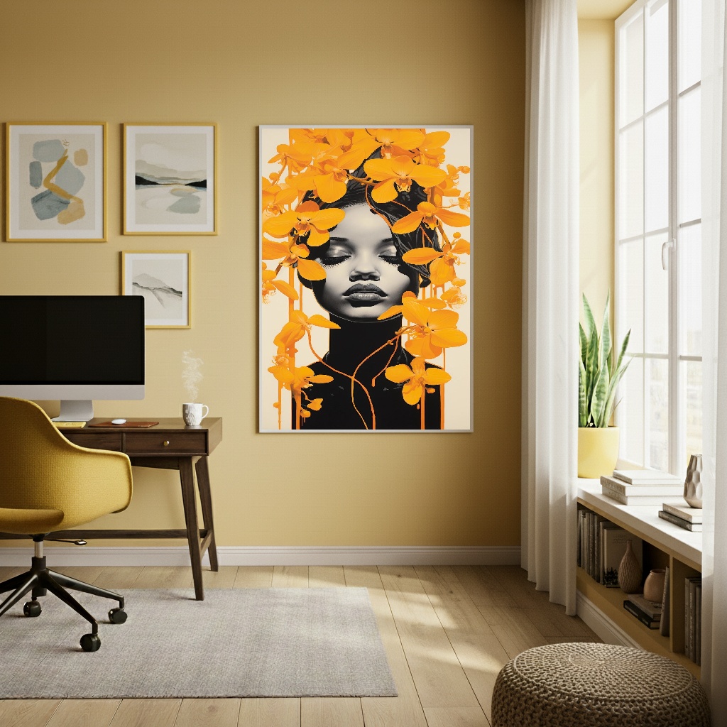 Quadro Decorativo Ritual Do Ouro - 70x50cm