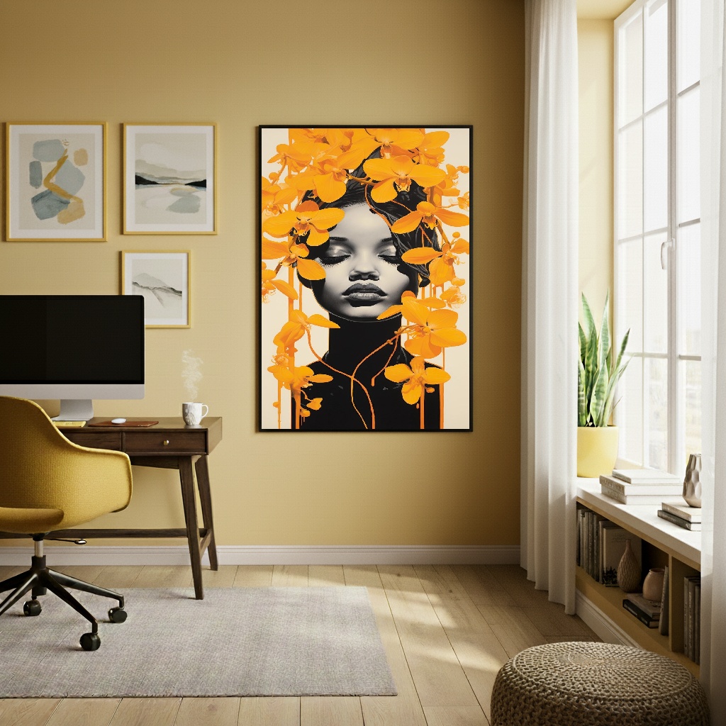 Quadro Decorativo Ritual Do Ouro - 70x50cm