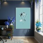 Quadro Decorativo Rosa Moderna - 70x50cm