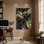 Quadro Decorativo Selva Em Ouro - 70x50cm