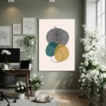 Quadro Decorativo Silhueta Botânica - 70x50cm