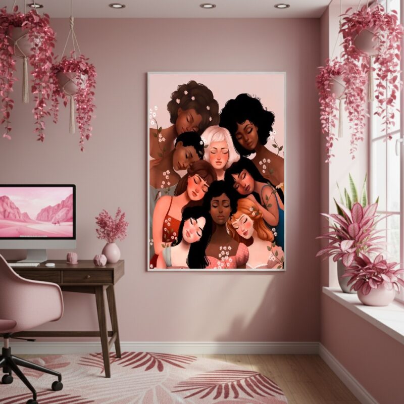 Quadro Decorativo Sororidade - 70x50 cm