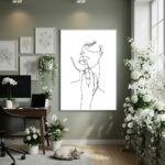 Quadro Decorativo Traço Da Feminilidade - 70x50 cm