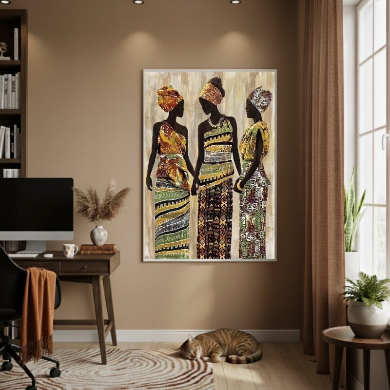 Quadro Decorativo Trio Em Harmonia - 70x50 cm