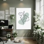 Quadro Decorativo Tulipas Minimalistas - 70x50cm