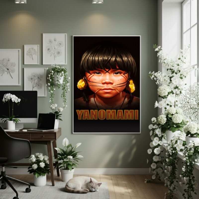 Quadro Decorativo Yanomami - 70x50 cm