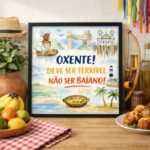 Quadro Bahia - Amo Ser Baiano - 33x33 Cm