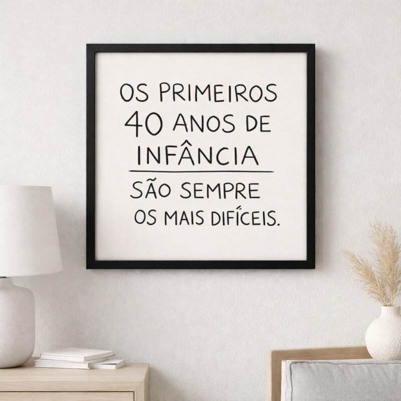 Quadro Decorativo Adultos Crianças - 33x33 Cm