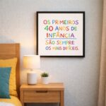 Quadro Decorativo Infância Adulta - 33x33 Cm