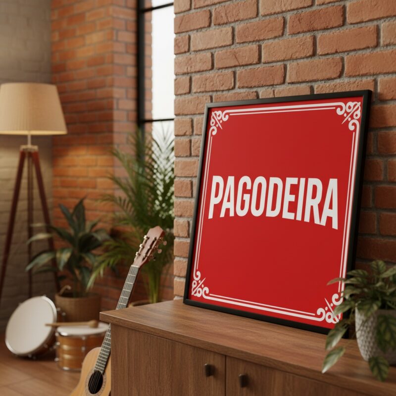 Quadro Decorativo Pagodeira - 33x33 Cm