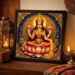 Quadro Deusa Lakshmi - 33x33 Cm