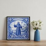 Quadro Estilo Azulejo São Francisco - 33x33 Cm