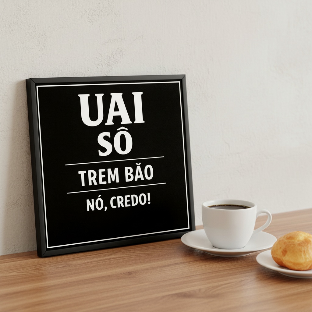 Quadro Gírias e Expressões Mineiras - 33x33 Cm