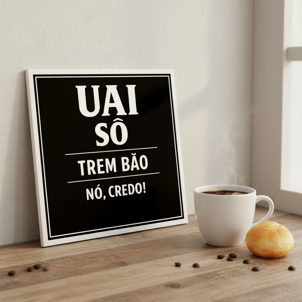 Quadro Gírias e Expressões Mineiras - 33x33 Cm
