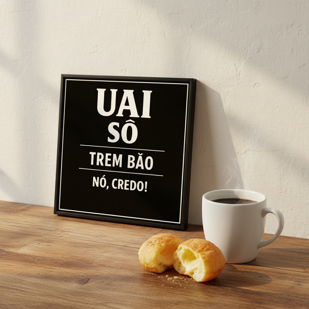 Quadro Gírias e Expressões Mineiras - 33x33 Cm