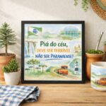 Quadro Paraná - Amor Paranaense - 33x33 Cm