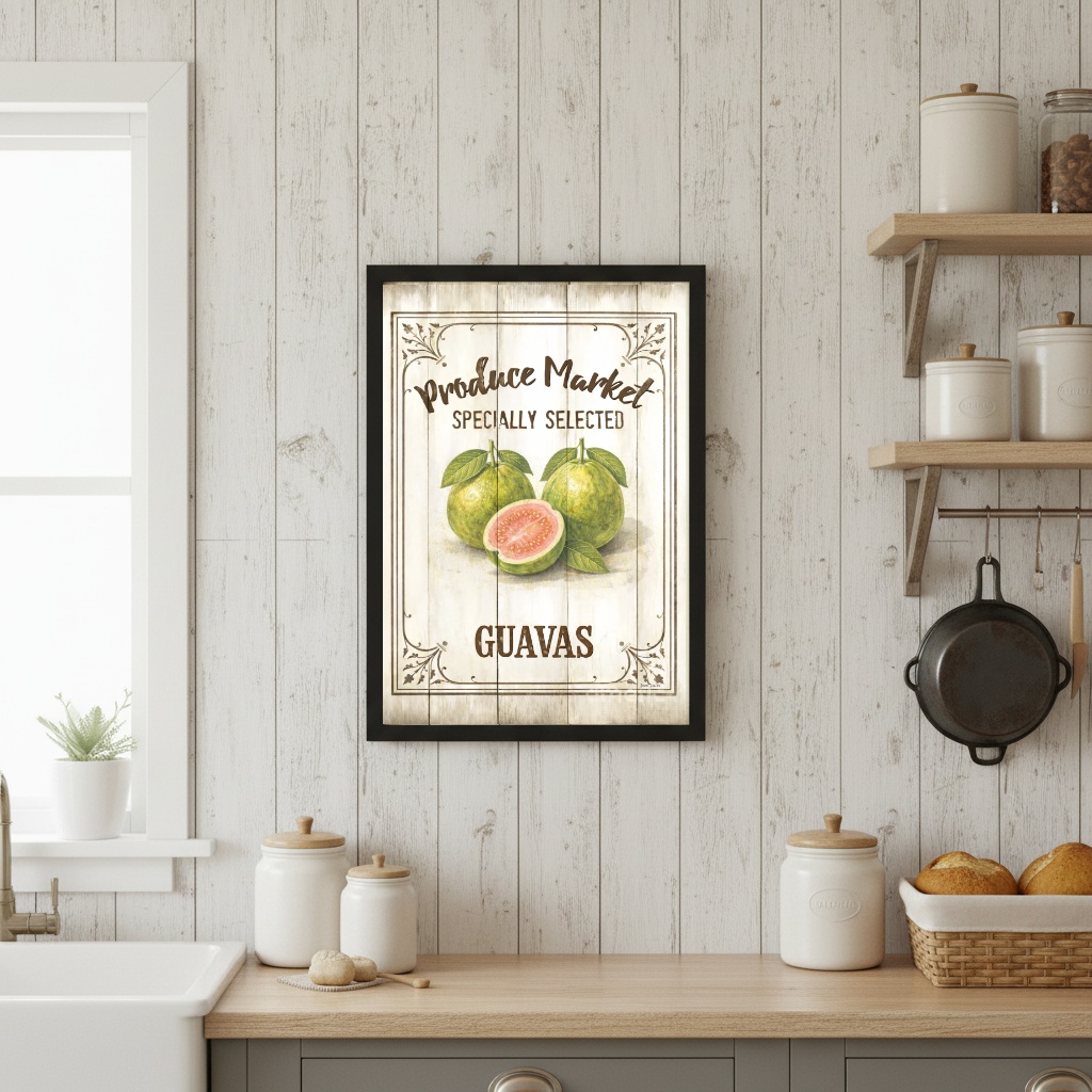 Quadro Vintage Para Cozinha - Goiabas