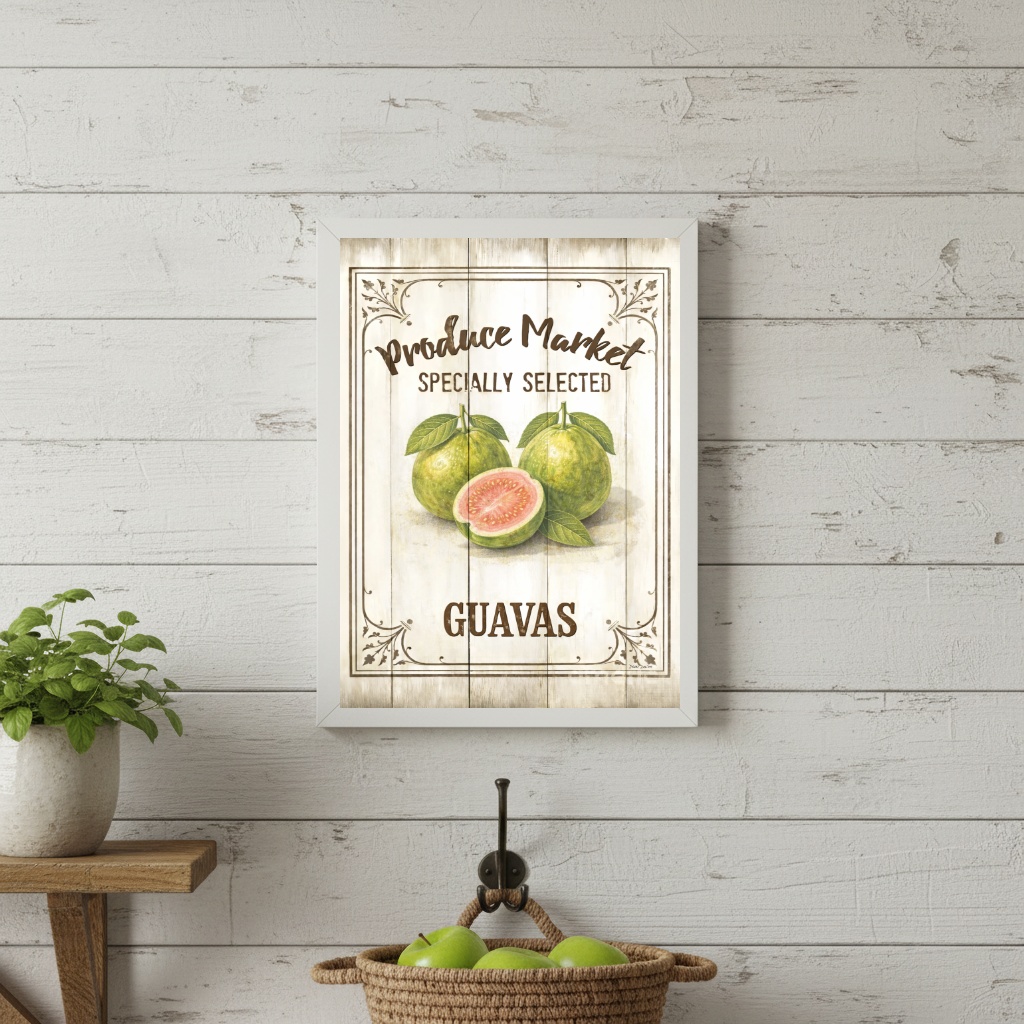 Quadro Vintage Para Cozinha - Goiabas