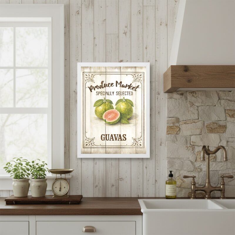 Quadro Vintage Para Cozinha - Goiabas