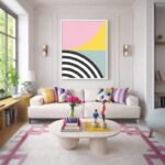 Quadro Canvas Geométrico Candy Color