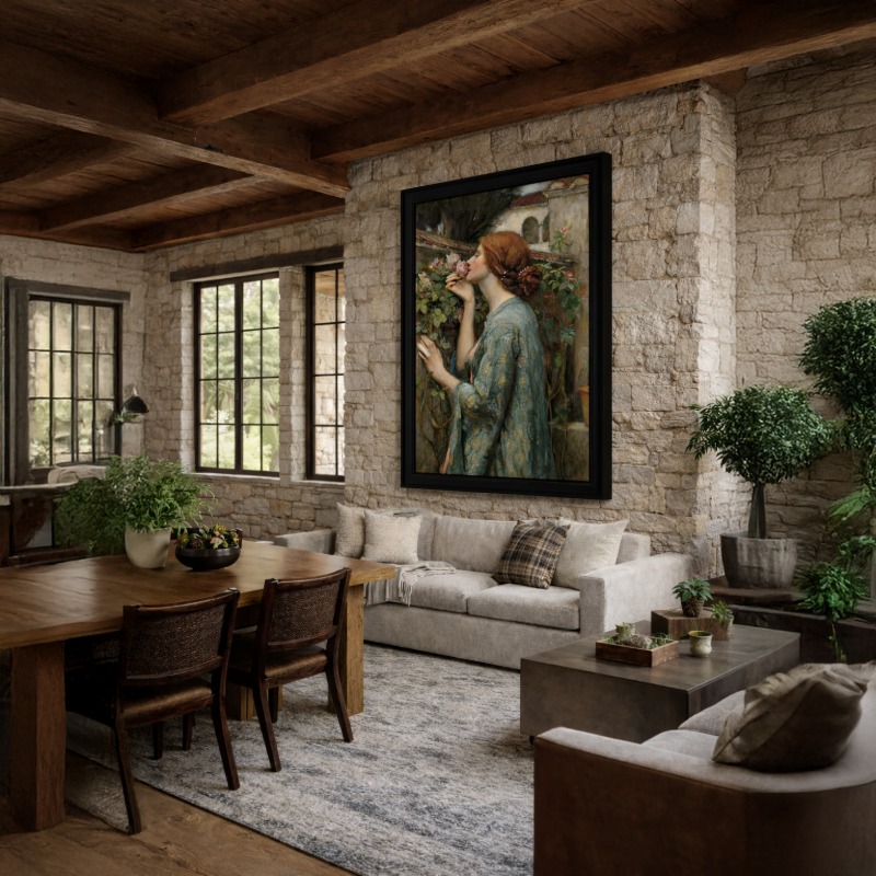 Quadro Canvas A Alma da Rosa John Waterhouse