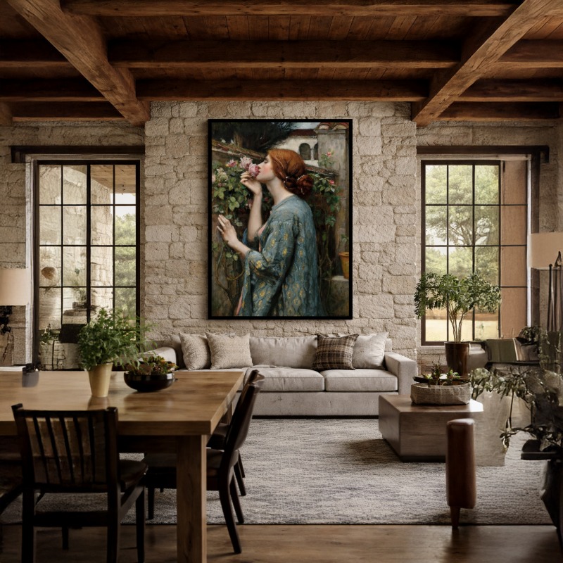Quadro Canvas A Alma da Rosa John Waterhouse