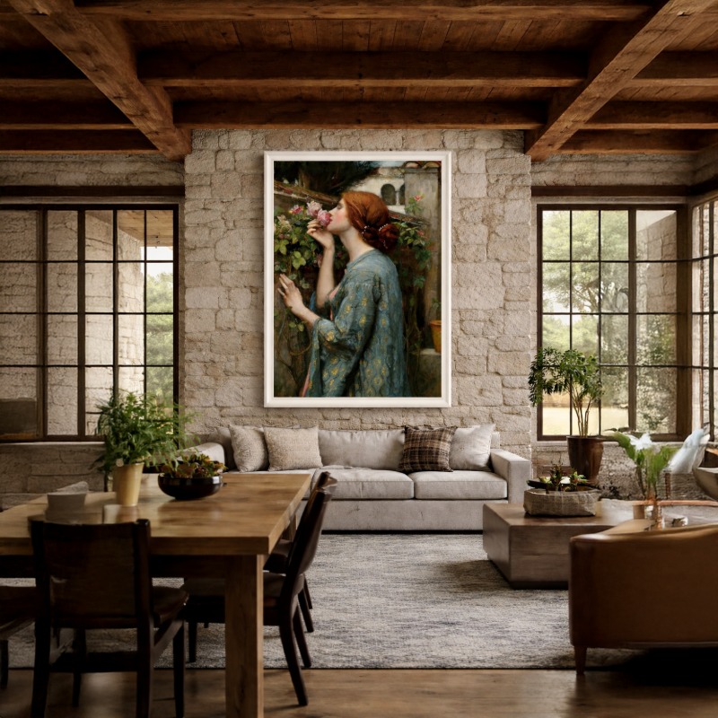 Quadro Canvas A Alma da Rosa John Waterhouse