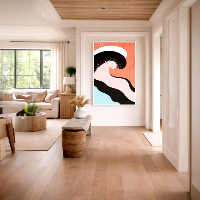 Quadro Canvas Abstrato Onda no Mar