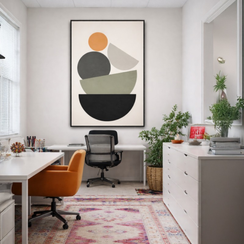 Quadro Canvas Abstrato Boêmia Geométrica