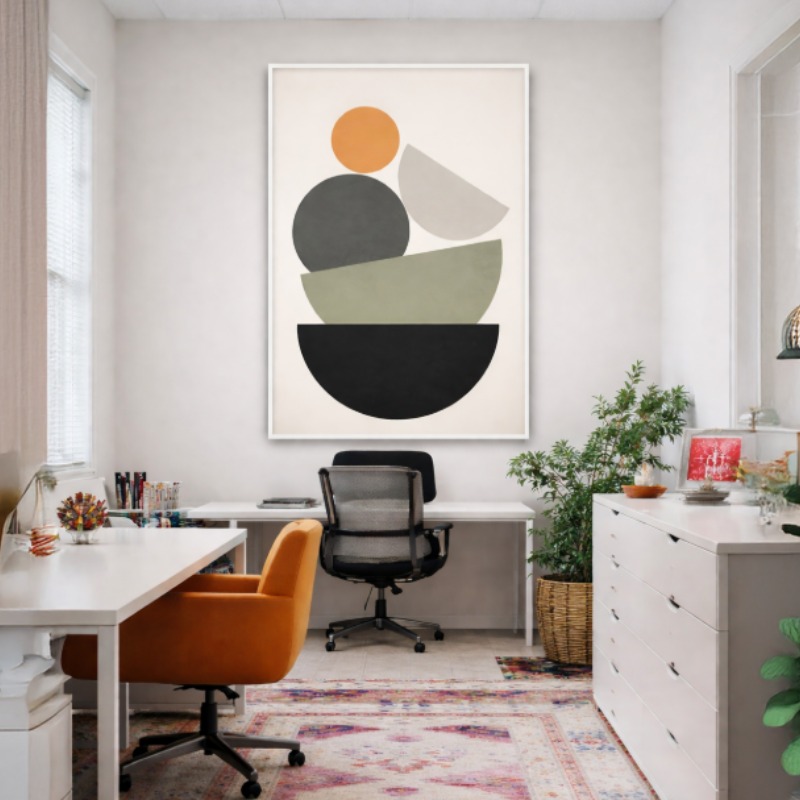 Quadro Canvas Abstrato Boêmia Geométrica