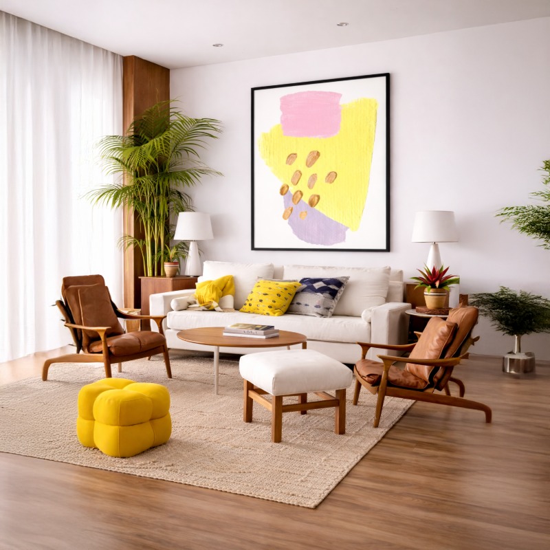Quadro Canvas Abstrato CandieIi