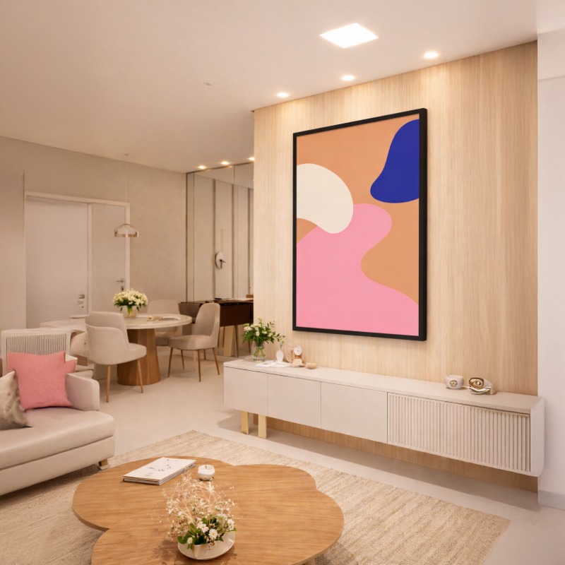 Quadro Canvas Abstratos Camuflado