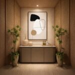 Quadro Canvas Abstratos Preto Cinza Bege Marrom