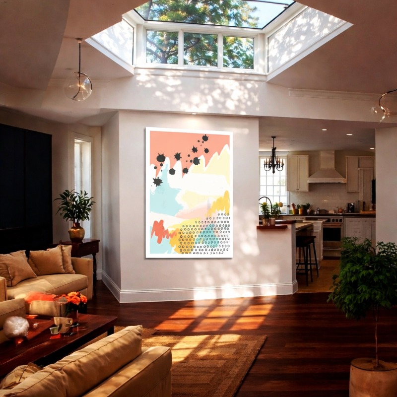 Quadro Canvas Boho Pastel Minimalista