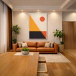 Quadro Canvas Composição Moderna Laranja
