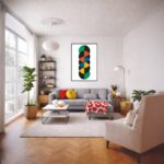 Quadro Canvas Minimalista Retro Geométrico