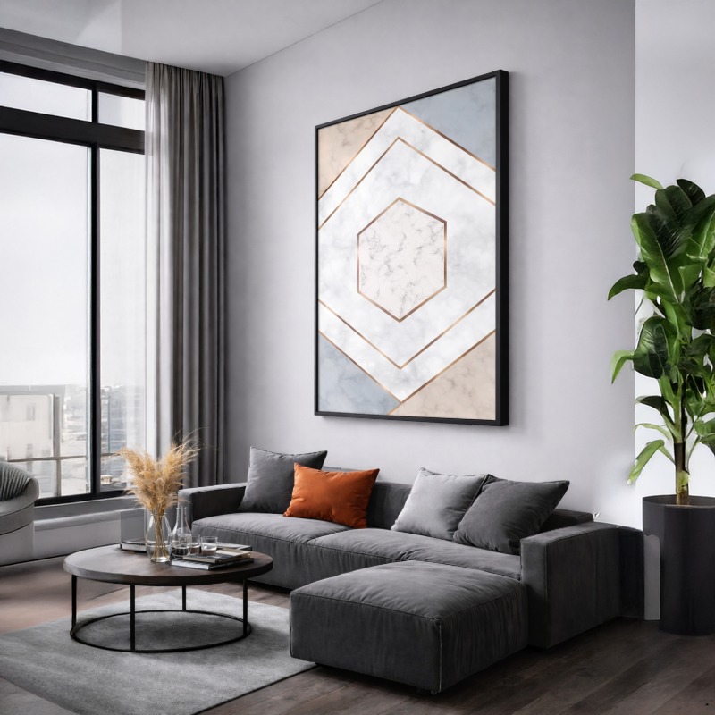 Quadro Canvas Moderno Geométrico