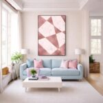 Quadro Canvas News Abstratos Rosa